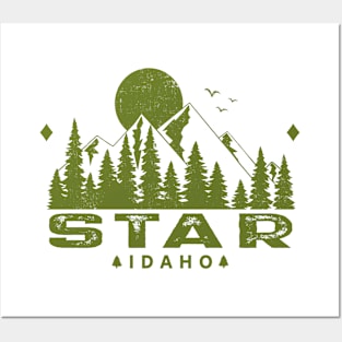 Star Idaho Mountain Souvenir Posters and Art